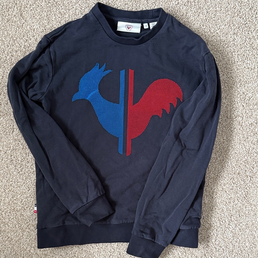 Rossignol Kids Navy Sweatshirt with Red and Blue Design